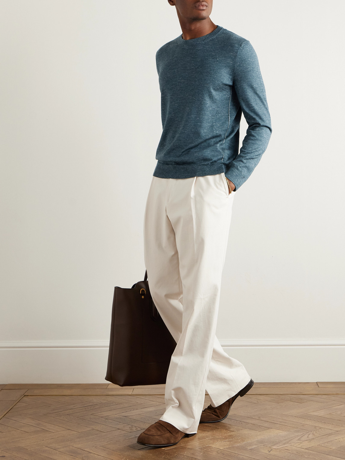 Mulberry Silk, Cashmere and Linen-Blend Sweater — 2