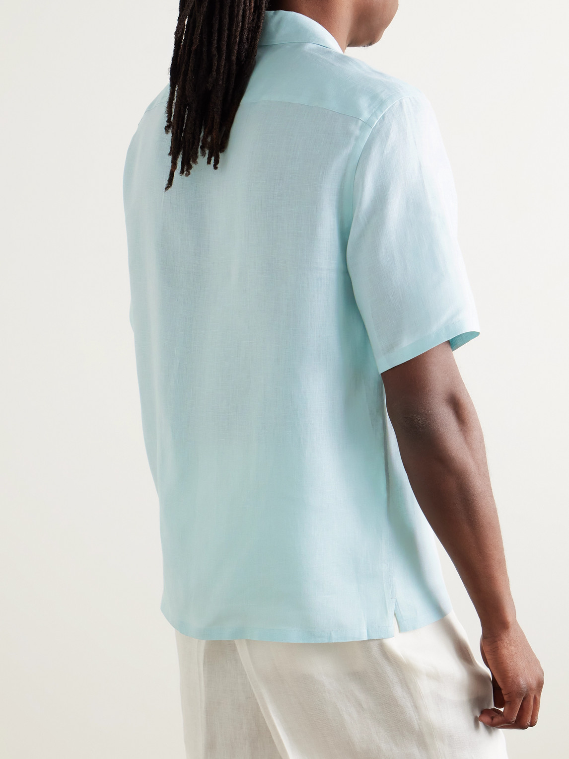 Convertible-Collar Oasi Linen Shirt
