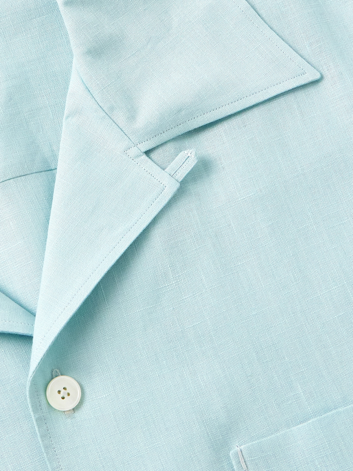 Convertible-Collar Oasi Linen Shirt