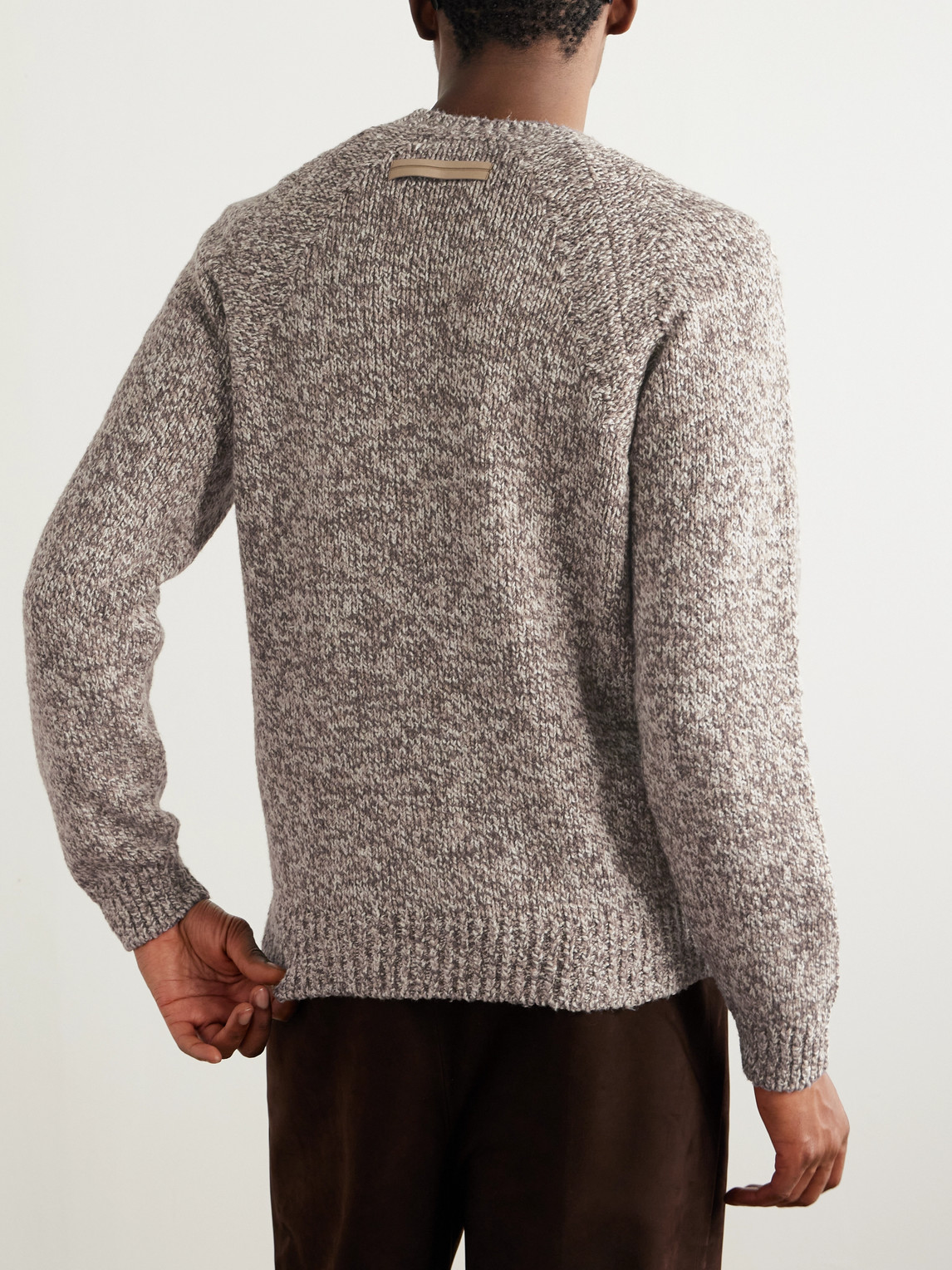 Zegna Cotton Sweater In Brown
