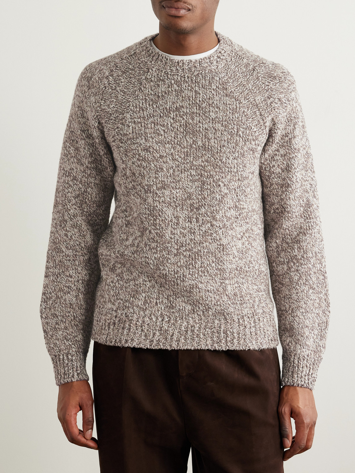 Zegna Cotton Sweater In Brown