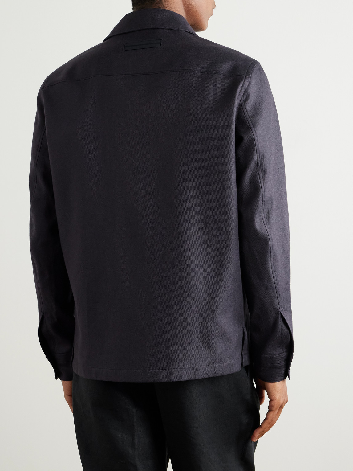 Shop Zegna Linen-twill Overshirt