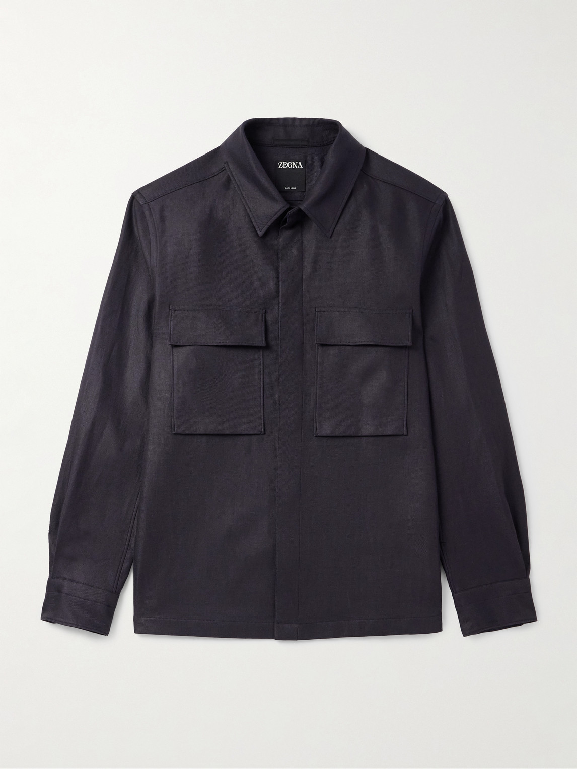 Zegna Linen-Twill Overshirten