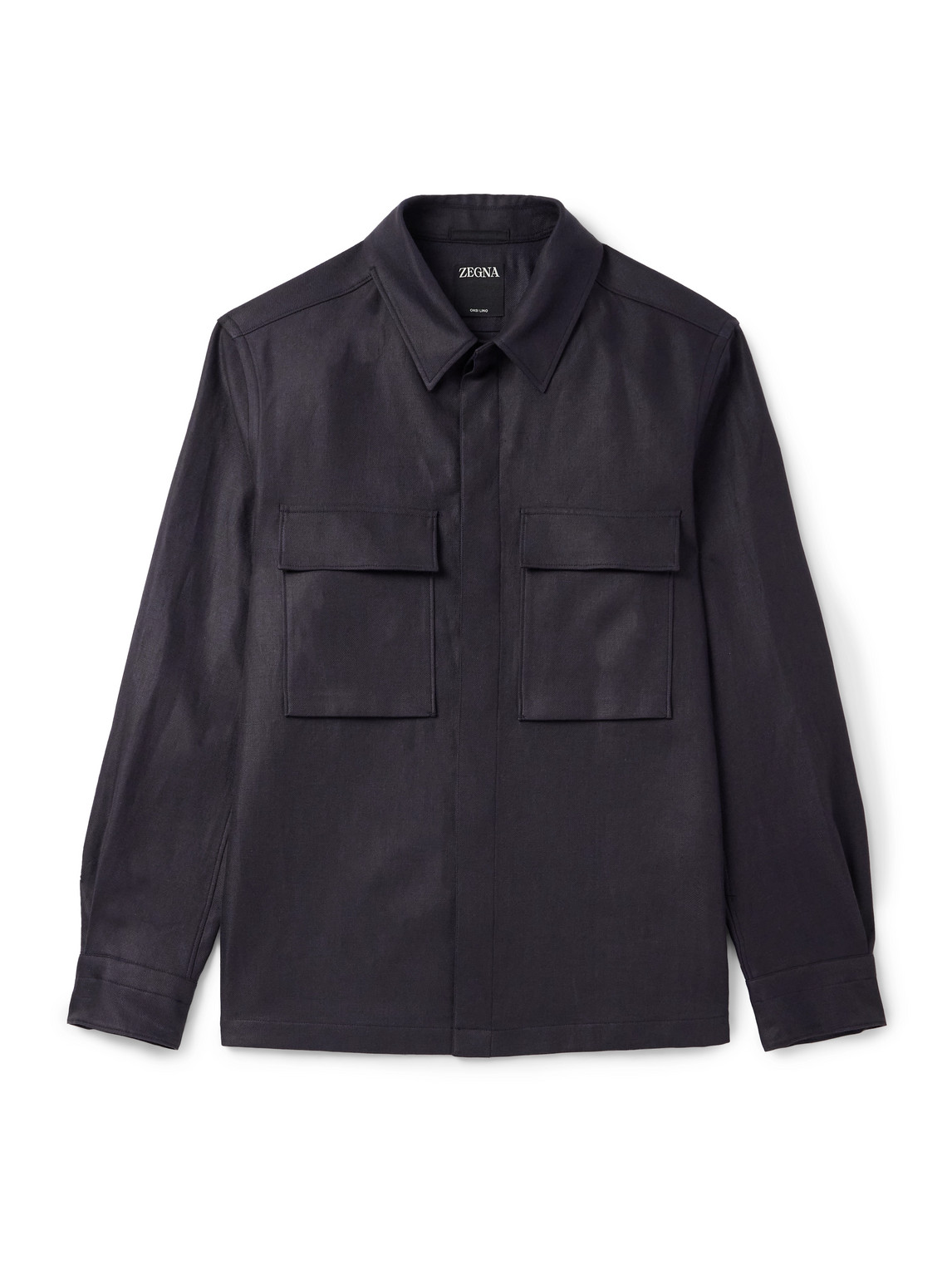 ZEGNA LINEN-TWILL OVERSHIRT