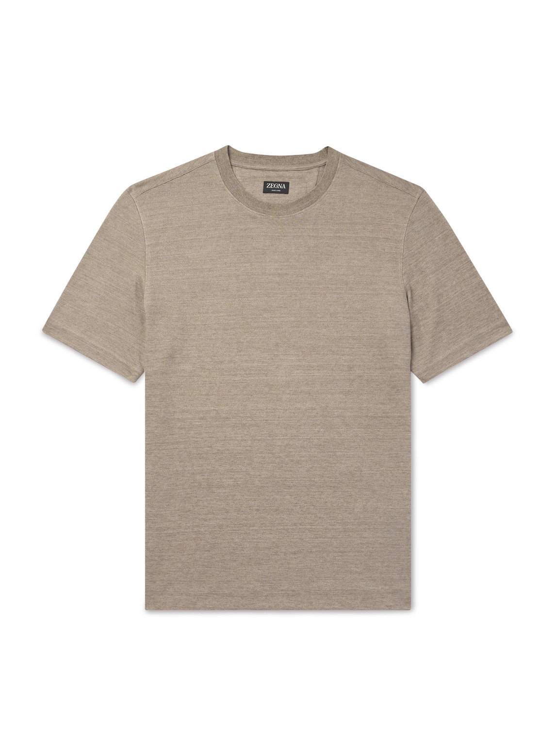 Zegna Oasi Linen T-shirt In Neutrals