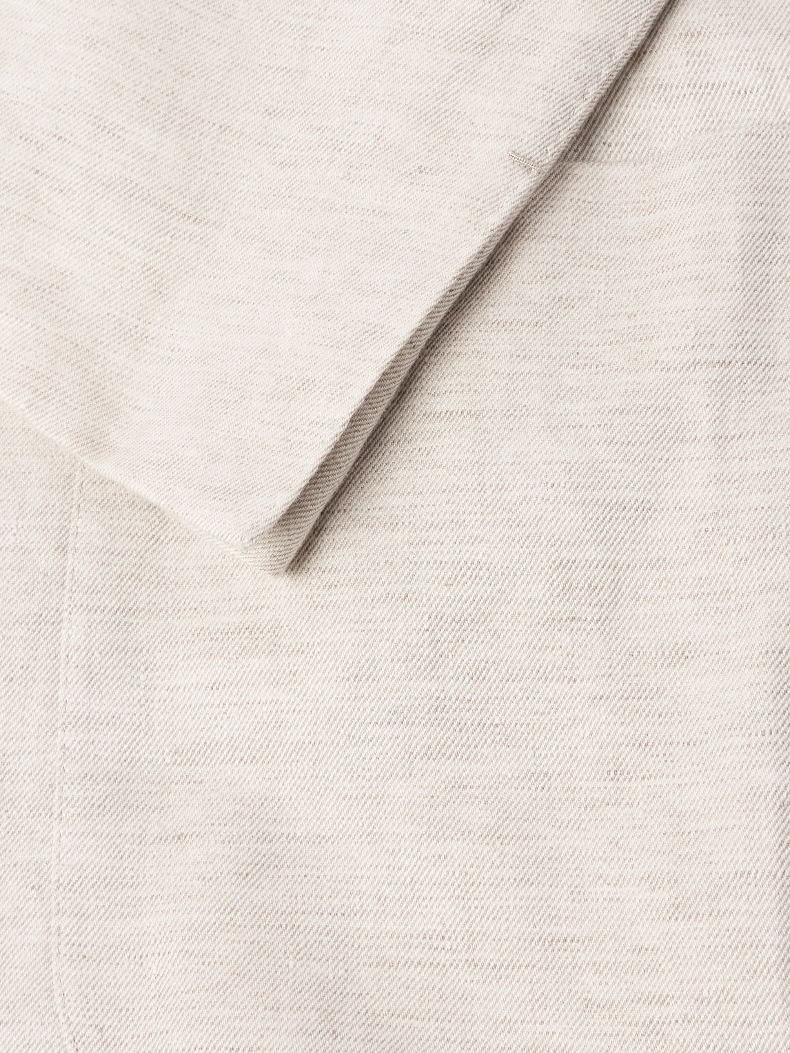 Zegna Double-breasted Linen-twill Suit Jacket In Neutrals