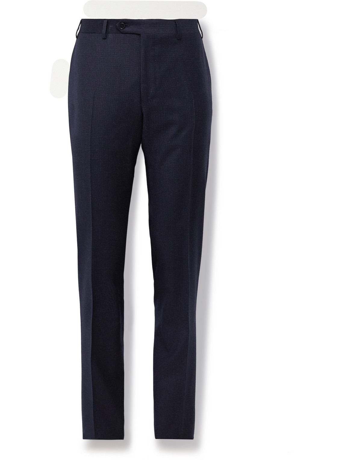 Canali Slim-fit Checked Wool Suit Trousers In Blue