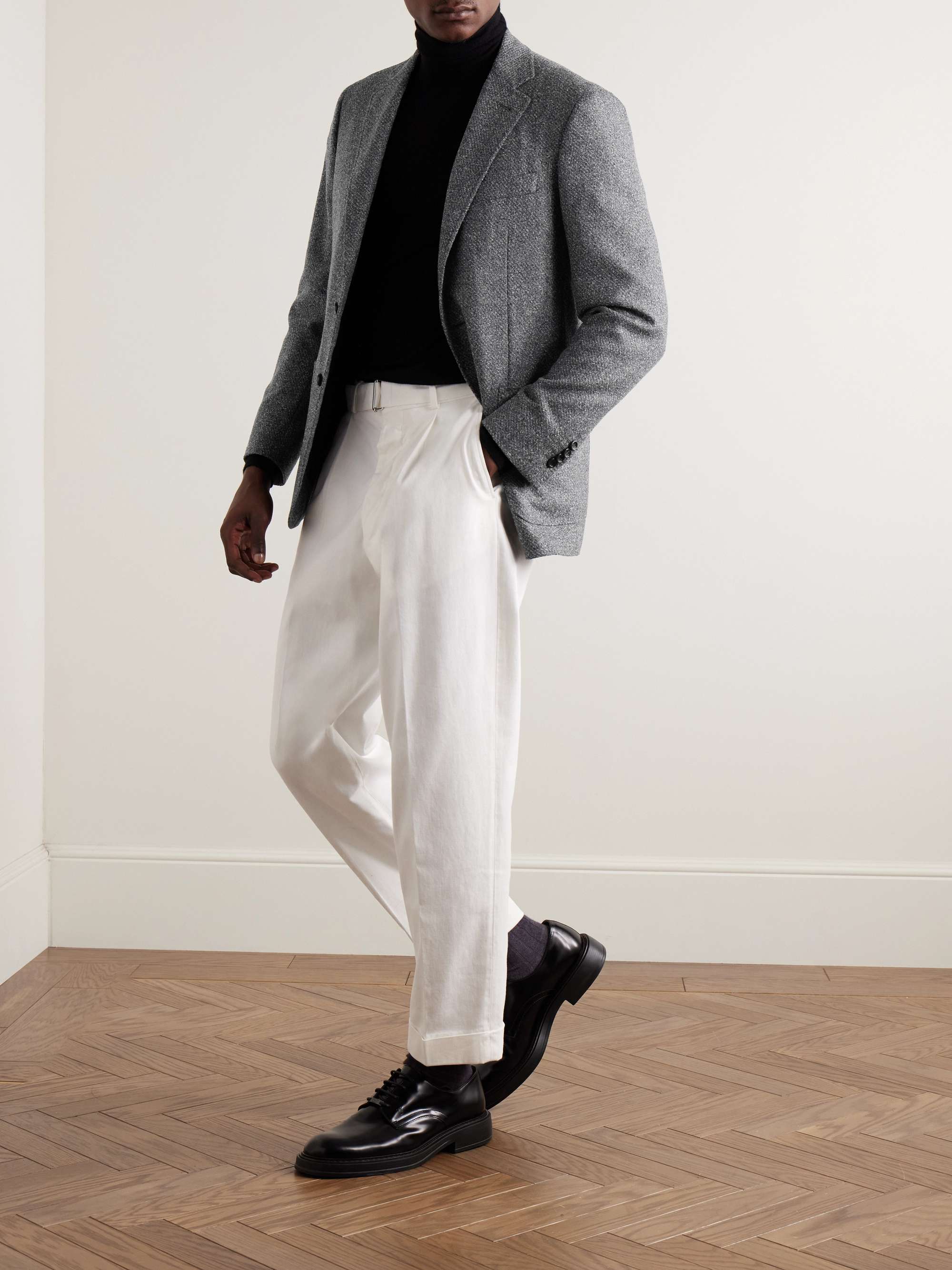 CANALI Kei Slim-Fit Wool-Blend Bouclé Blazer for Men | MR PORTER