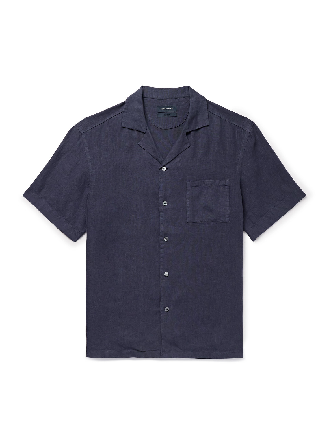 Camp-Collar Linen Shirt