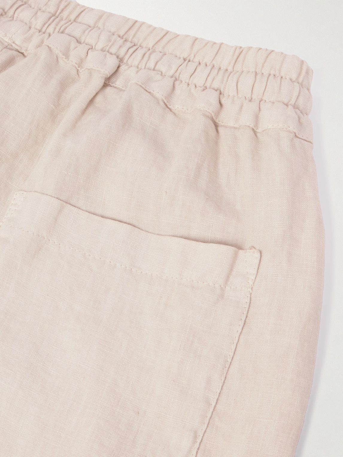 Thom Sweeney Straight-leg Linen Drawstring Trousers