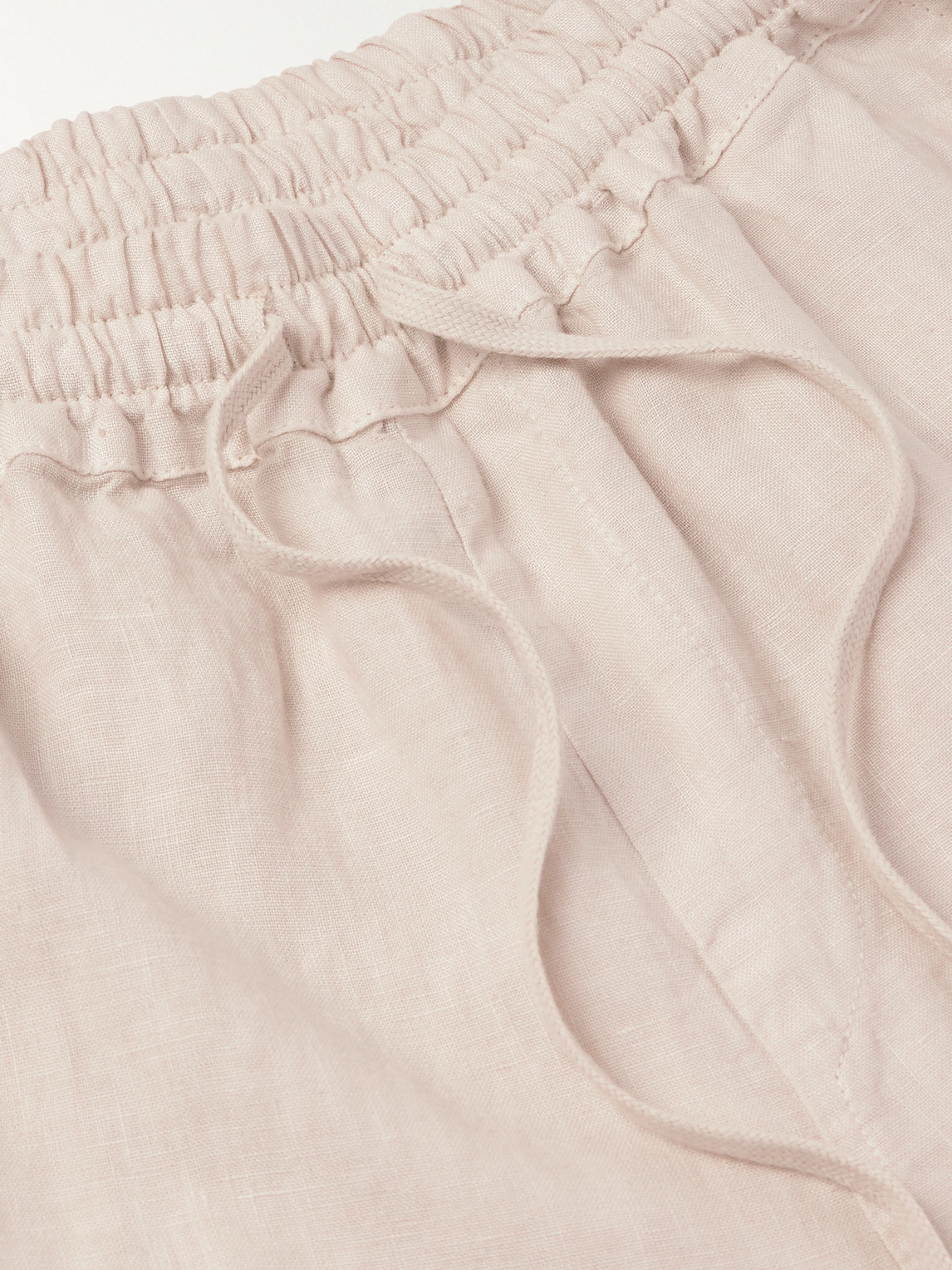 Thom Sweeney Straight-leg Linen Drawstring Trousers