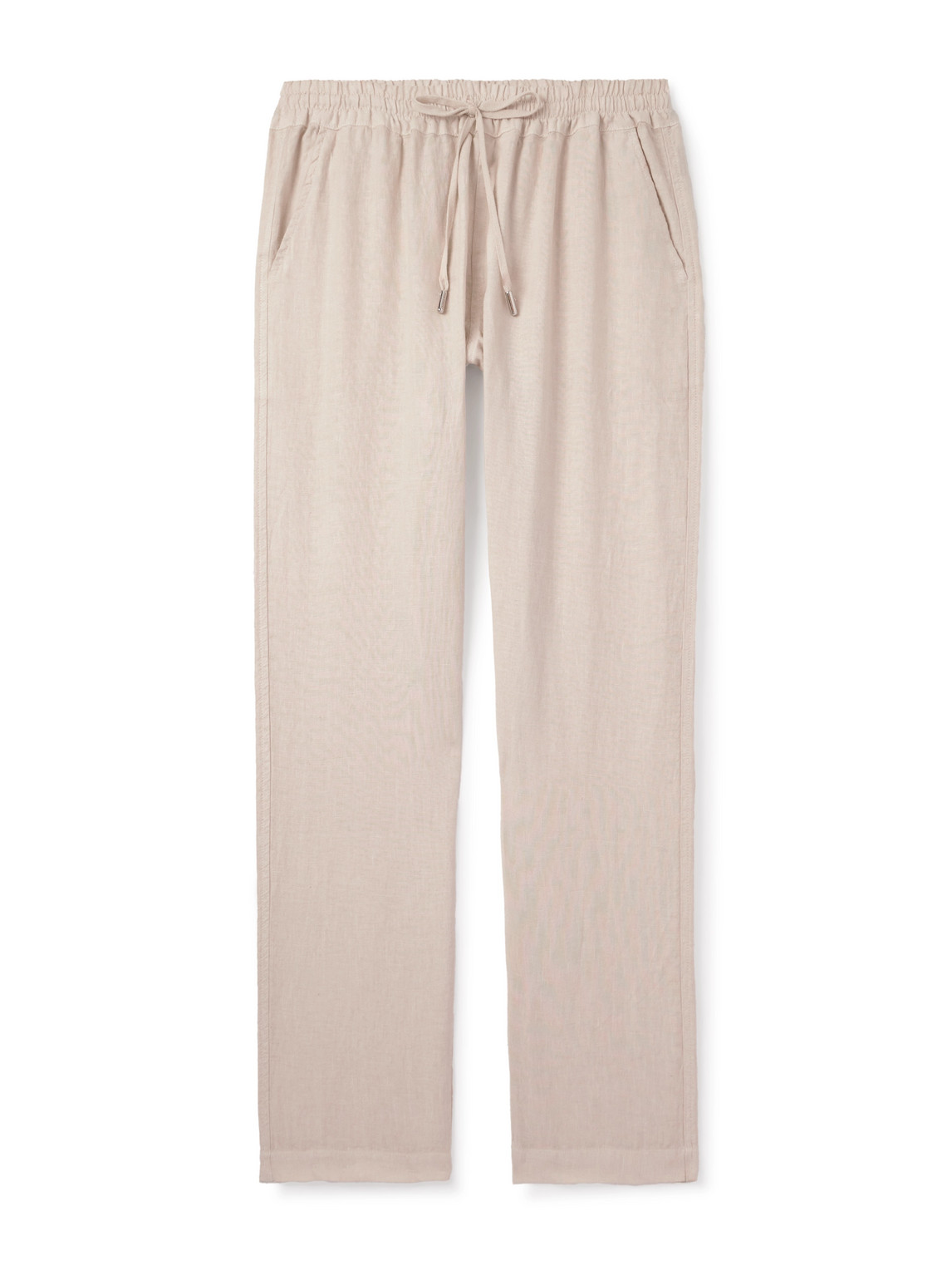 Thom Sweeney Straight-leg Linen Drawstring Trousers