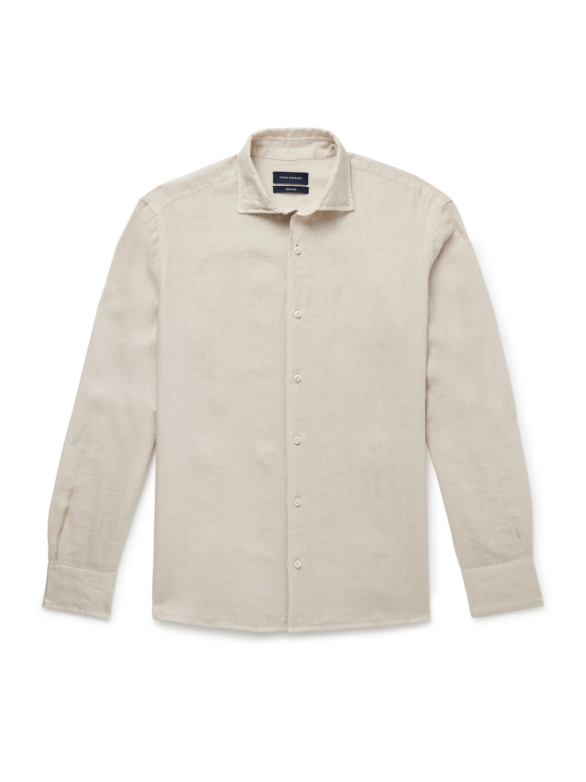 Slim-Fit Cutaway-Collar Linen Shirt