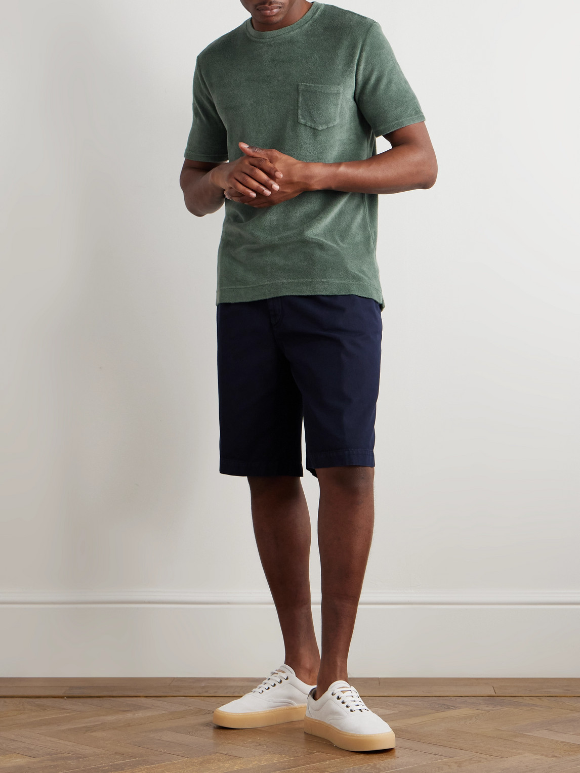 Thom Sweeney Cotton Jersey T-shirt In Green