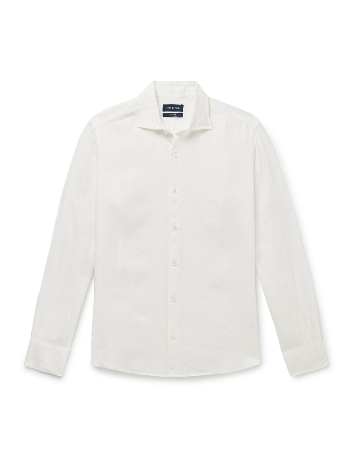 Slim-Fit Cutaway-Collar Linen Shirt