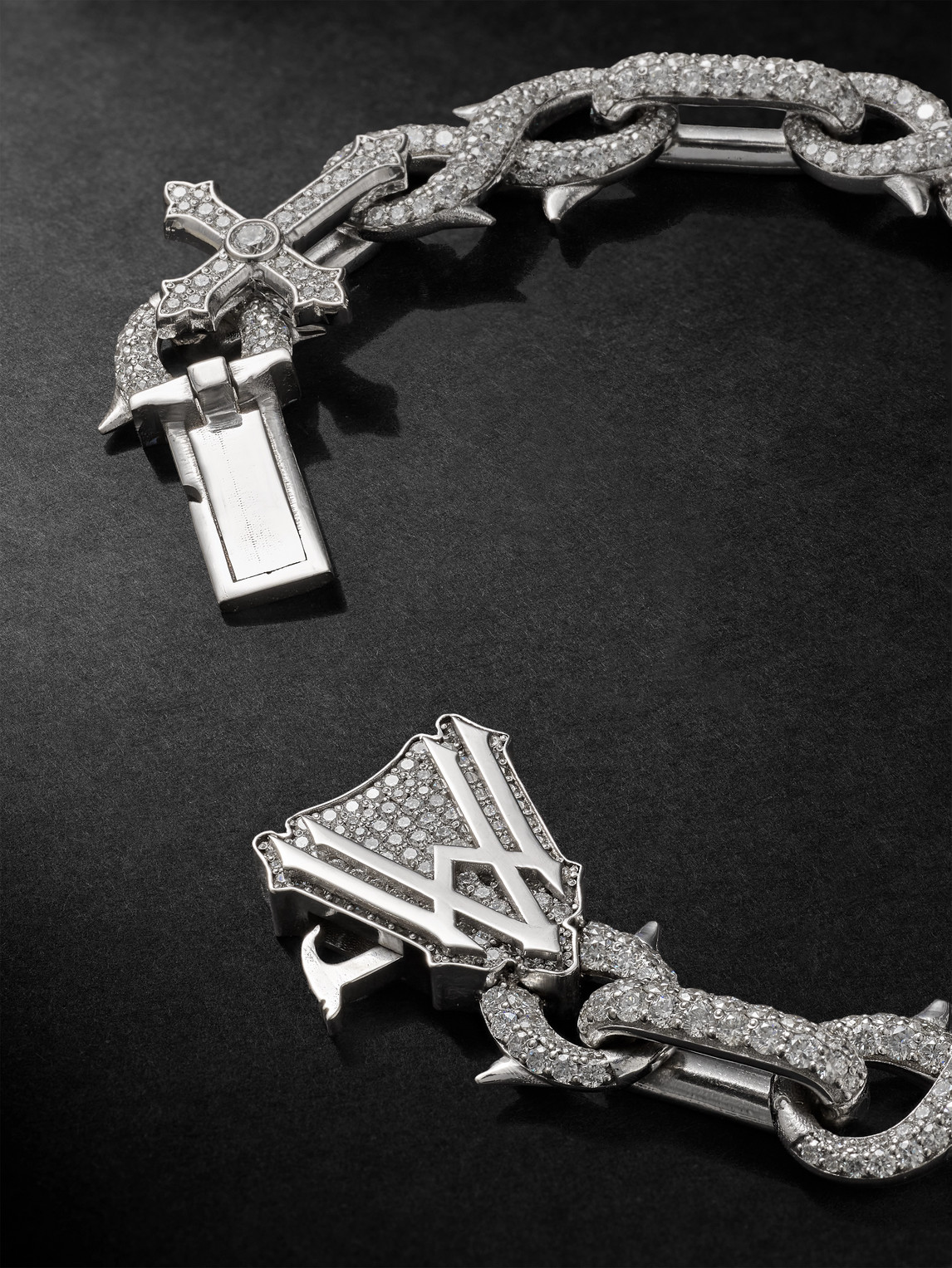 Alex Moss New York St Mark 14-karat White Gold Diamond Bracelet In Silver