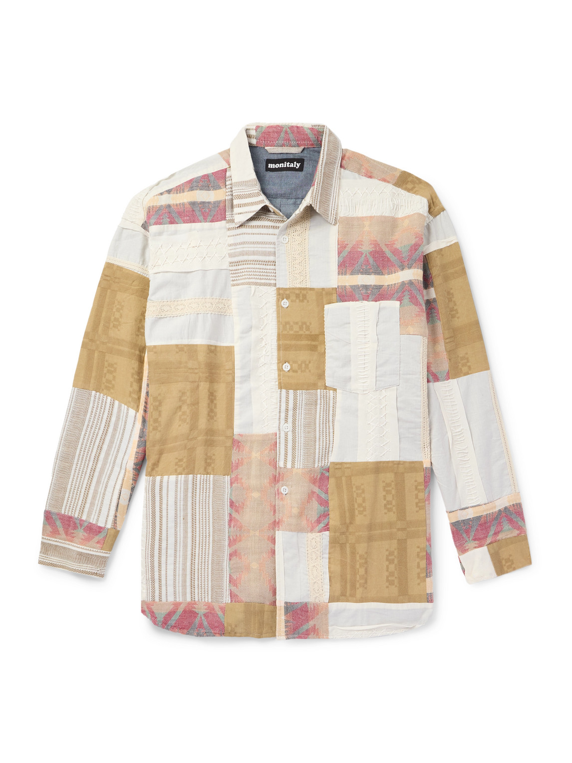 Garson Patchwork Cotton-Flannel Shirt