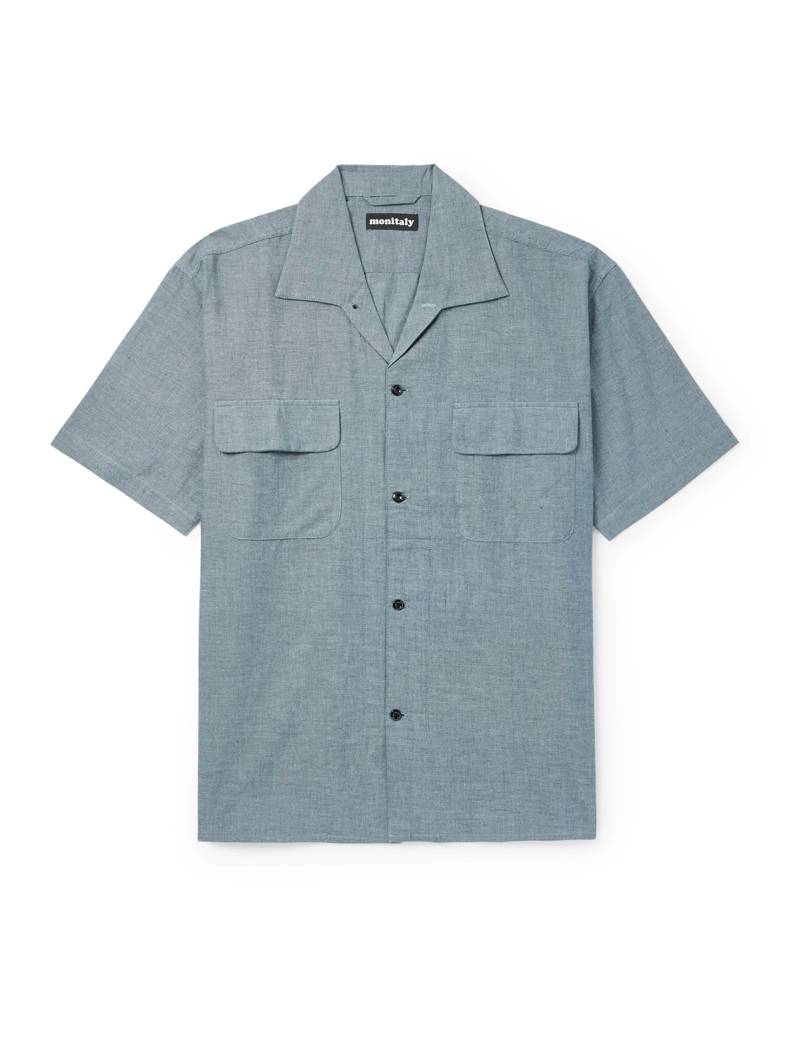 50s Milano Camp-Collar Cotton Oxford Shirt