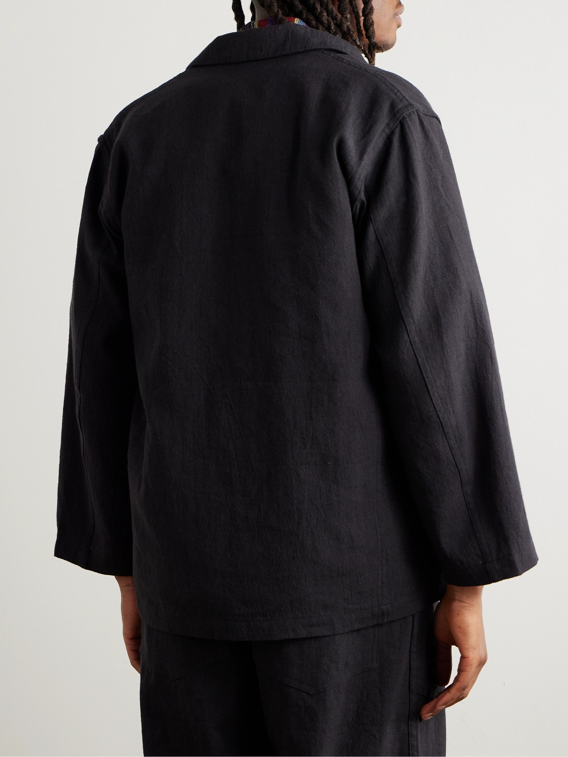 MONITALY LINEN AND COTTON-BLEND SUIT JACKET