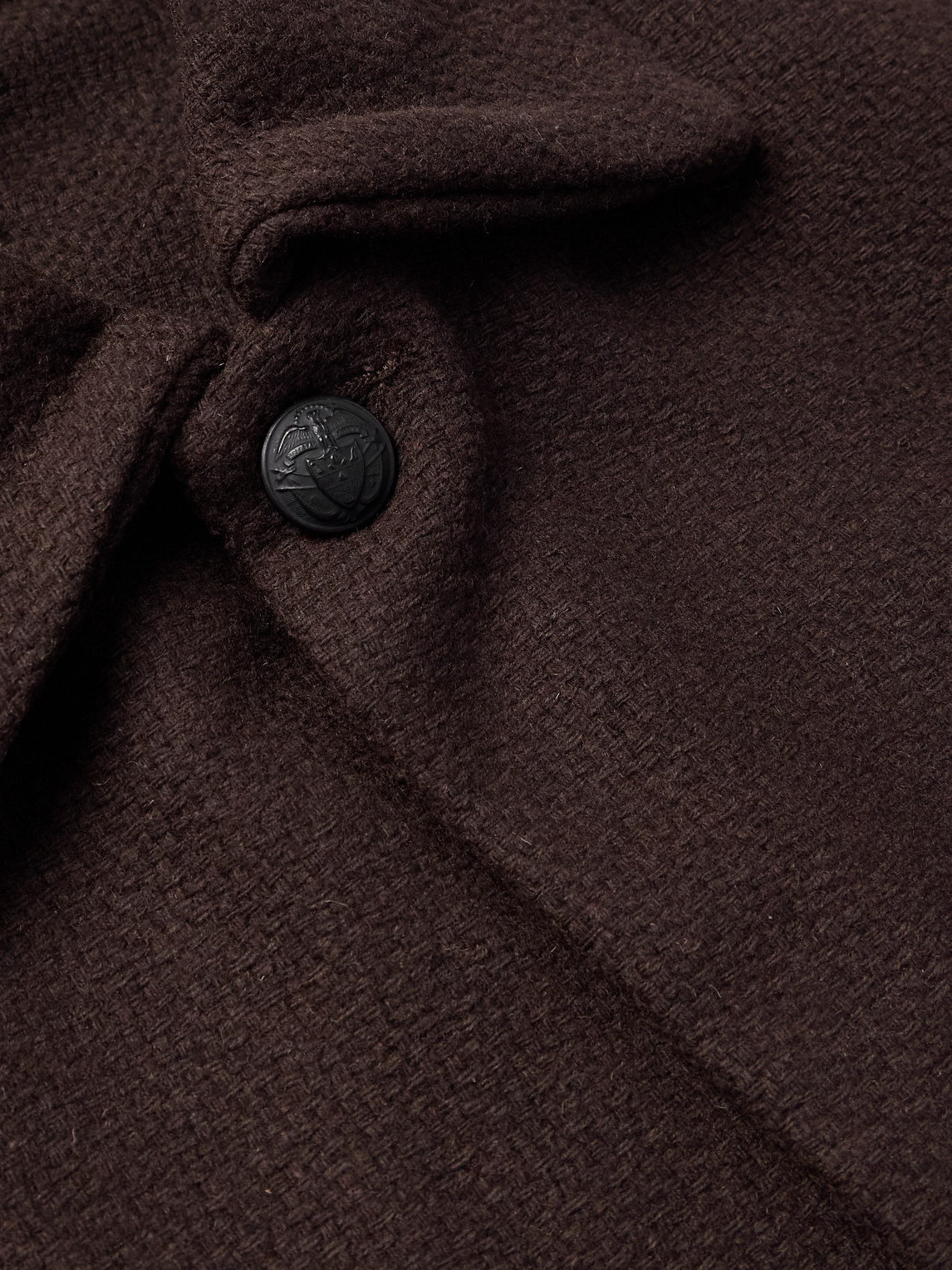MONITALY JUTE BELTED ALPACA-BLEND COAT 