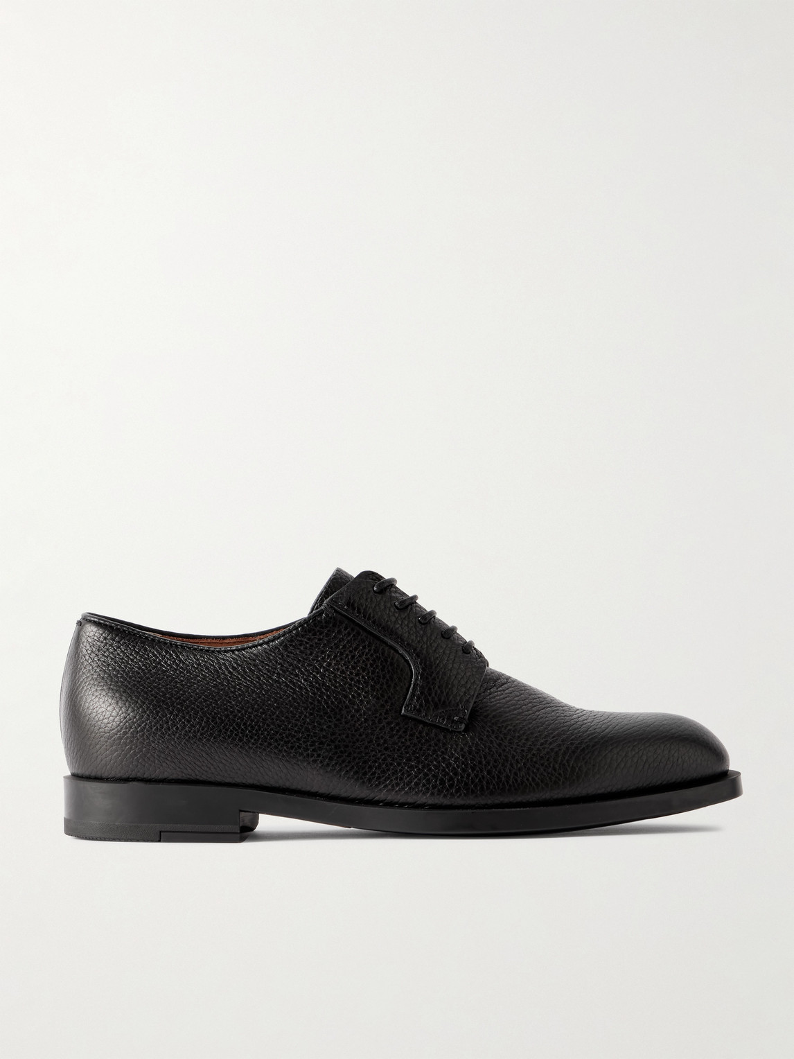 Zegna New Classic Flex Full-Grain Leather Derby Shoes - Men