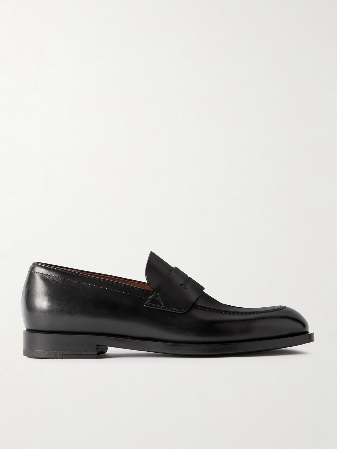 Zegna New Classic Flex Glossed-Leather Penny Loafers - Men
