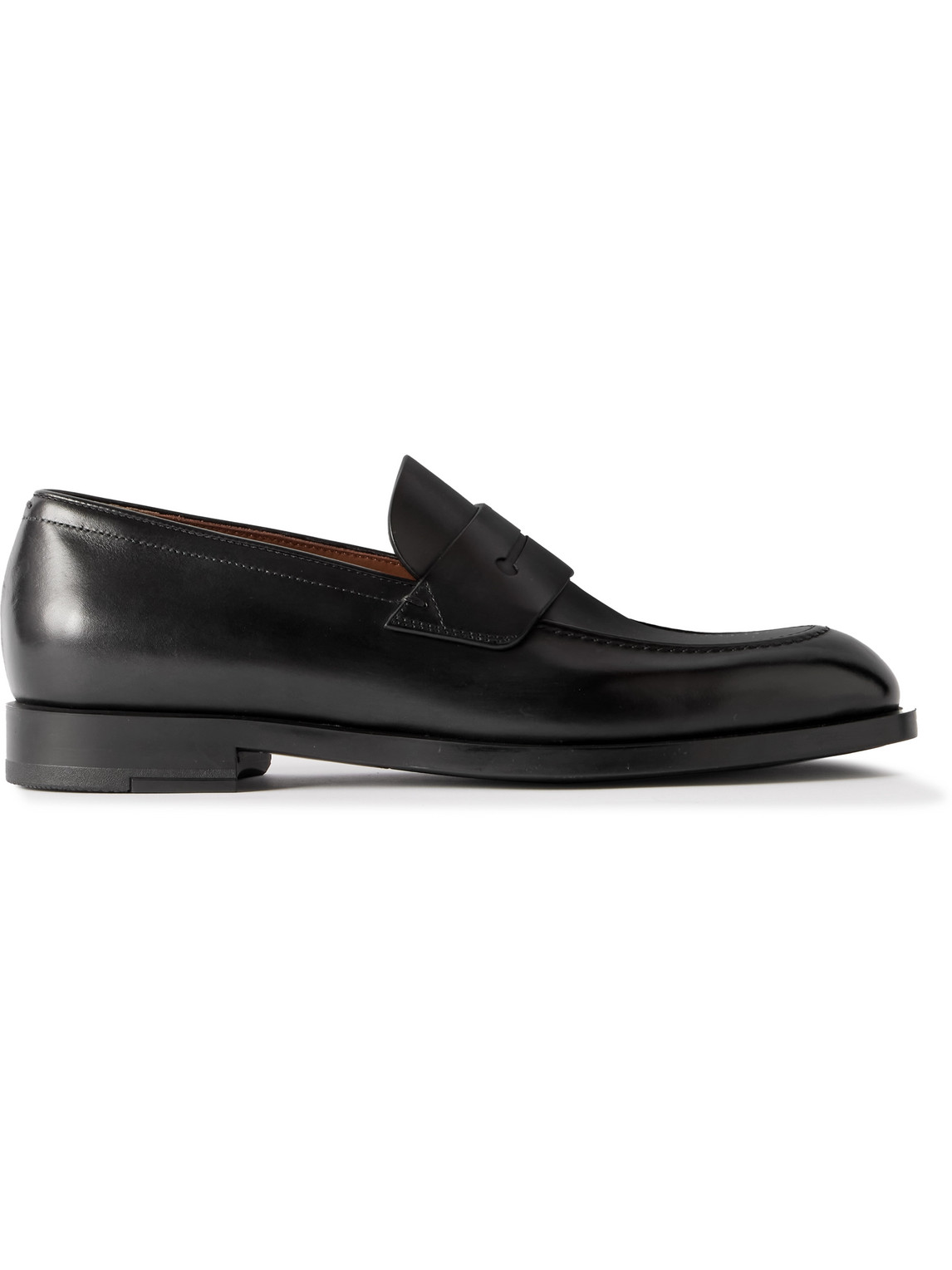 New Classic Flex Glossed-Leather Penny Loafers