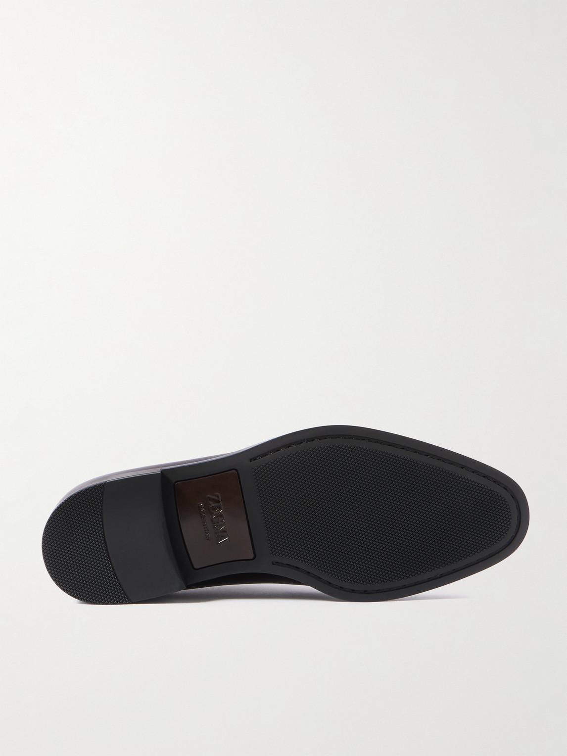 Zegna Leather Oxford Shoes In Brown
