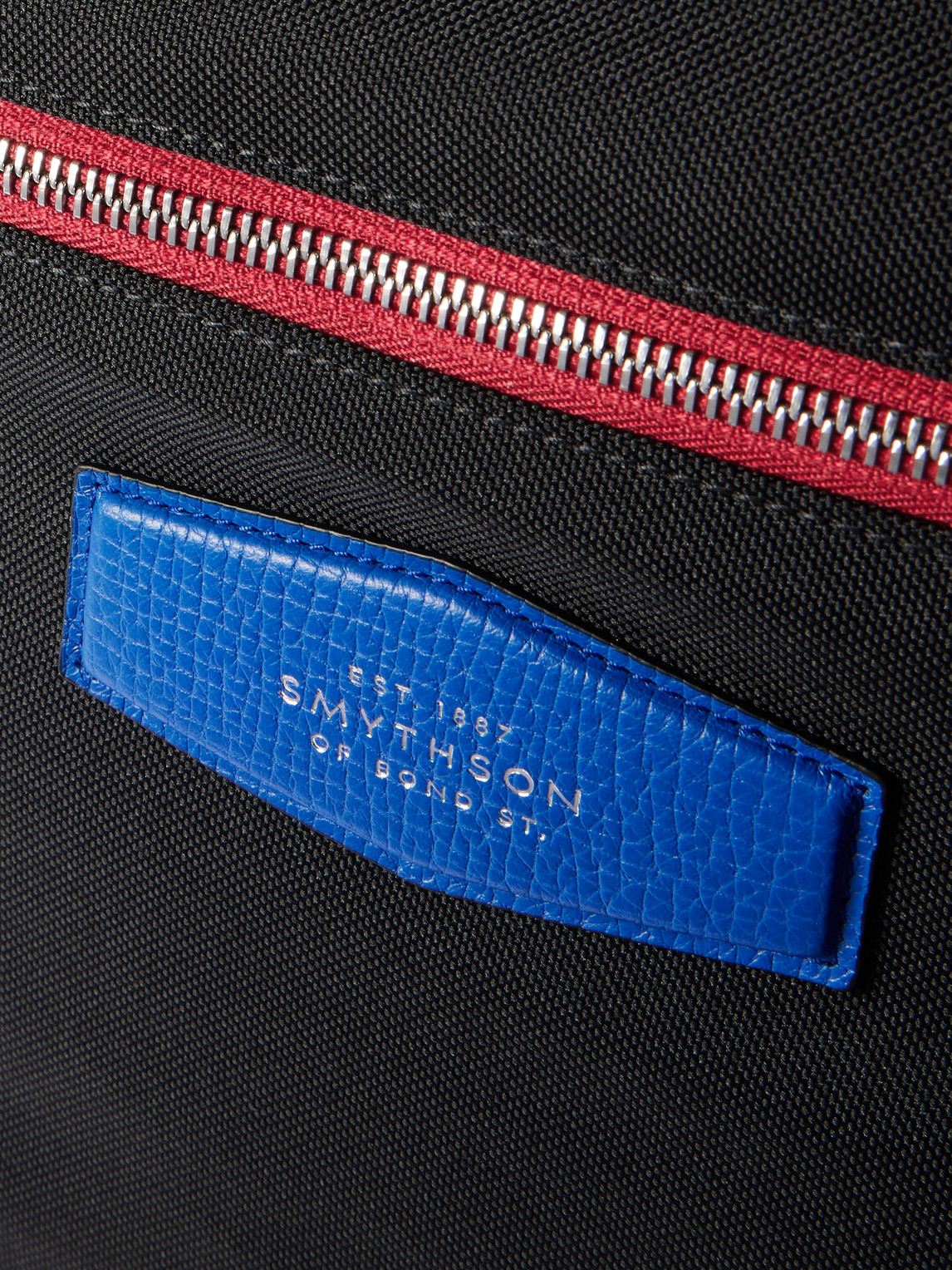 Shop Smythson Norton Leather-trimmed Econyl® Backpack In Black