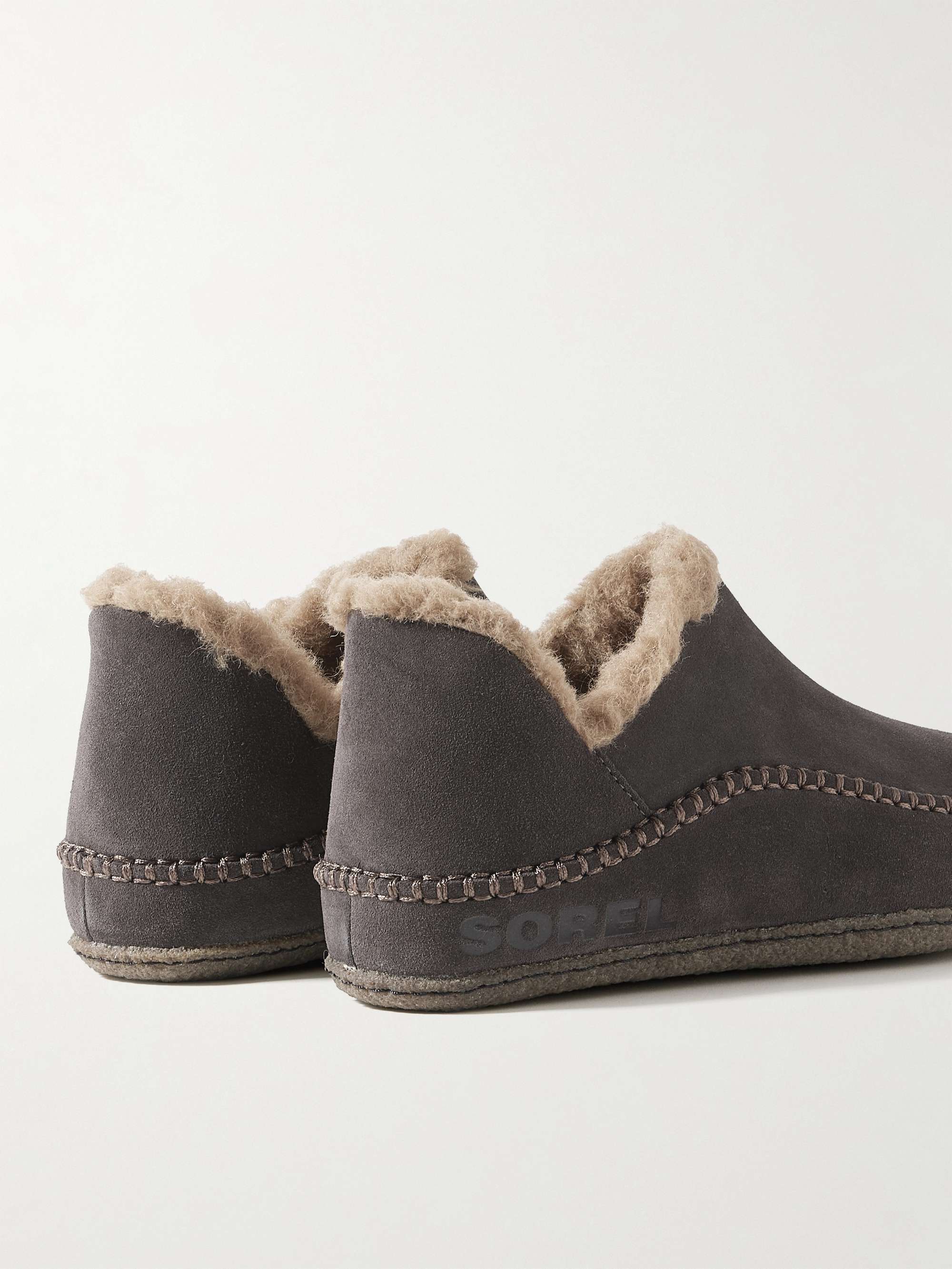 SOREL Manawan™ II Faux Shearling-Lined Suede Slippers