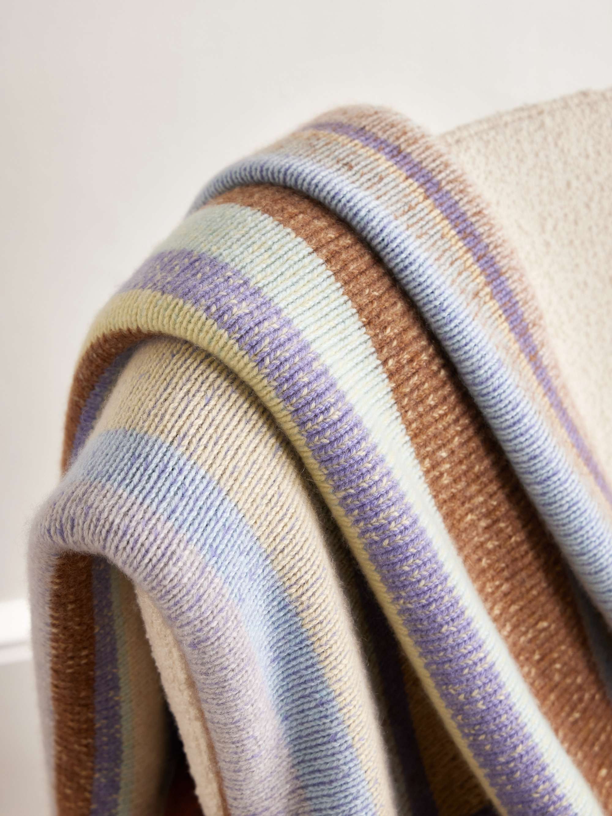 THE ELDER STATESMAN Striped Cashmere Blanket