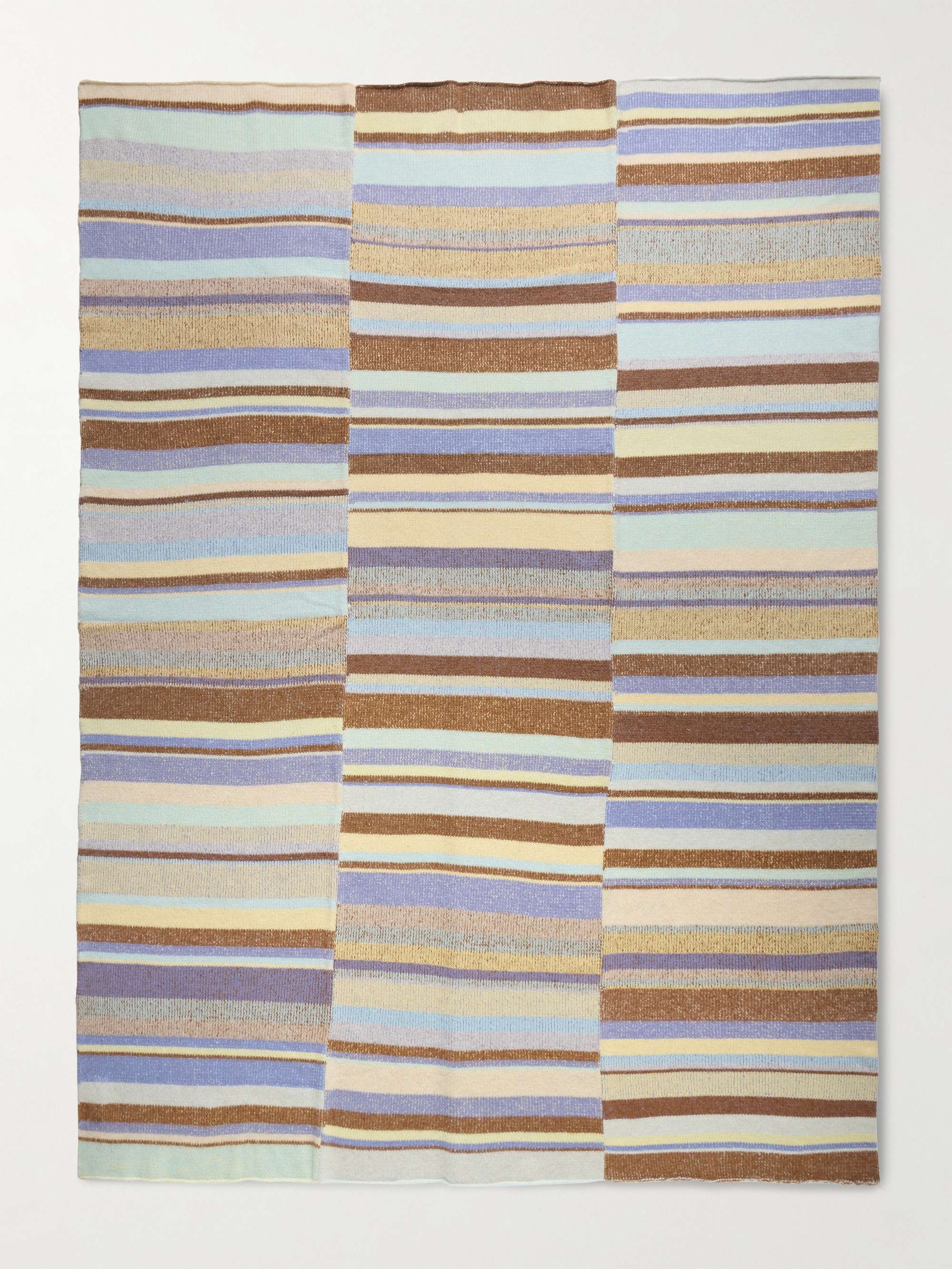 THE ELDER STATESMAN Striped Cashmere Blanket