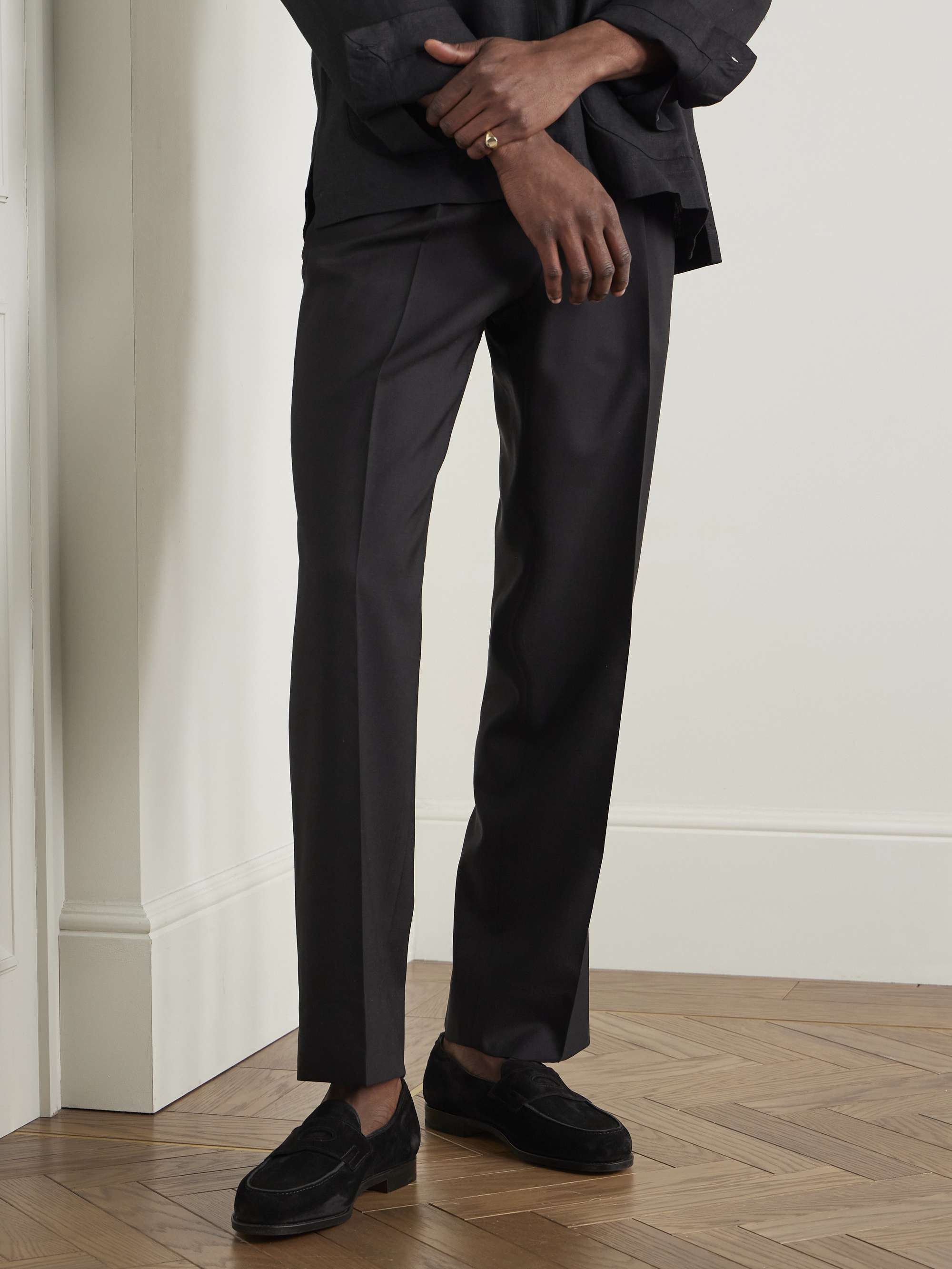 JOHN LOBB Lopez Suede Penny Loafers