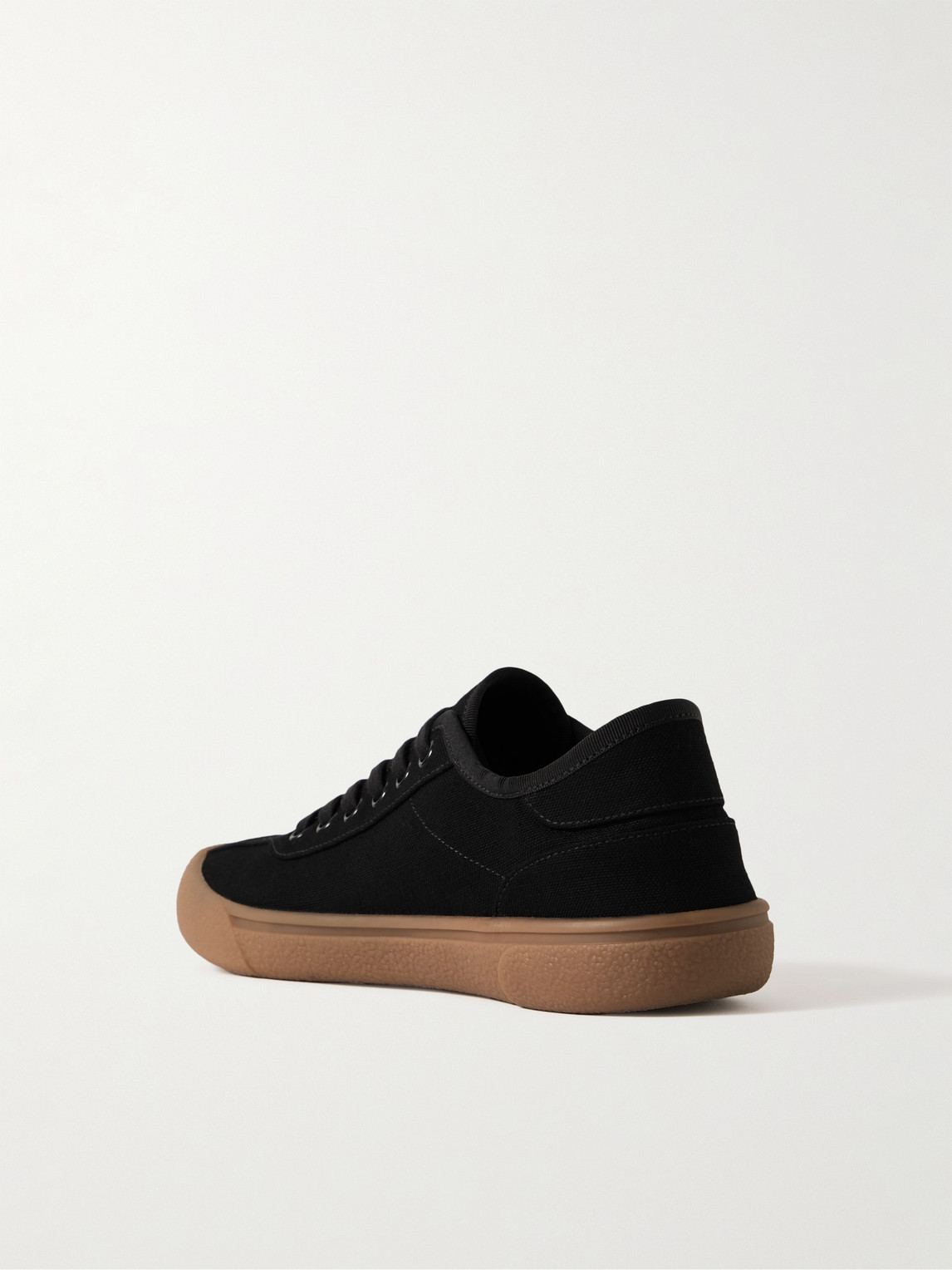 The Row Grosgrain-trimmed Canvas Sneakers In Black