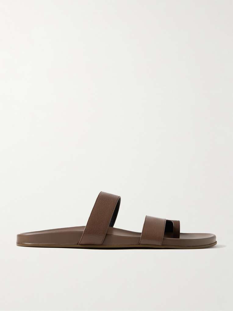 The Row — Hugh Full-Grain Leather Sandals
