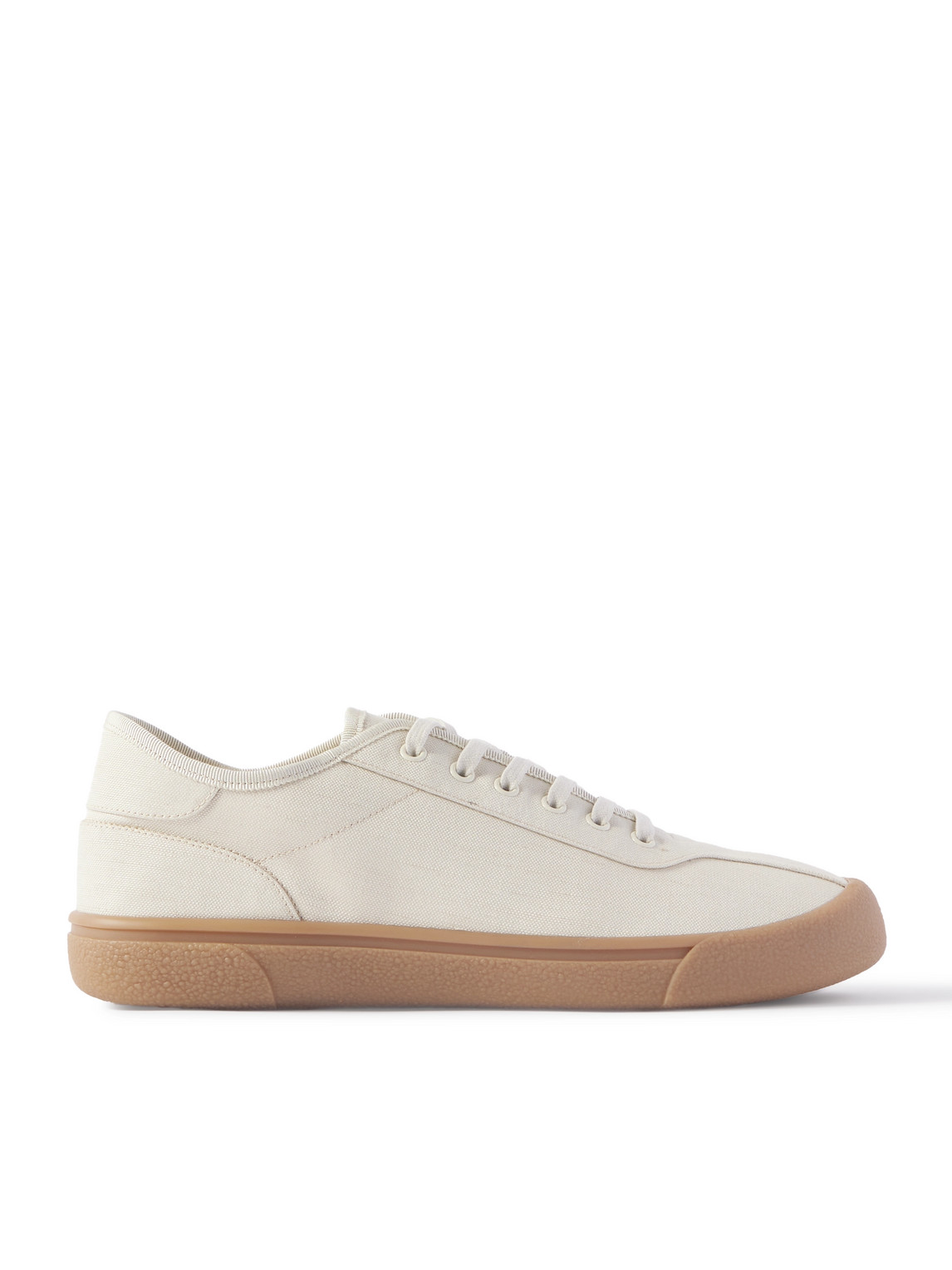 The Row Grosgrain-trimmed Canvas Sneakers In Gray