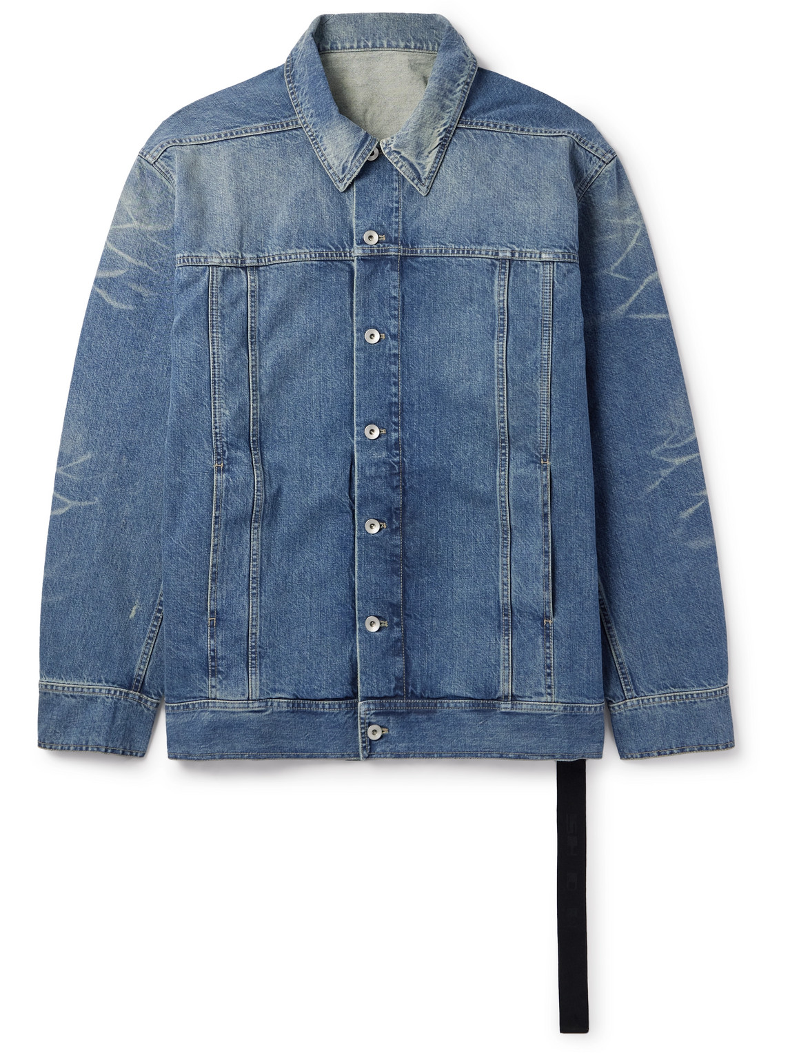 Jumbo Worker Webbing-Trimmed Selvedge Denim Jacket