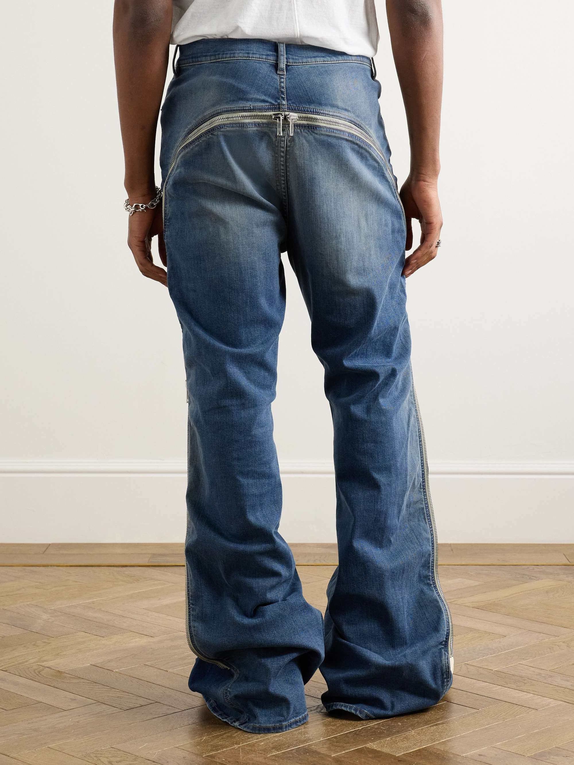DRKSHDW BY RICK OWENS Bolan Banana Wide-Leg Zip-Detailed