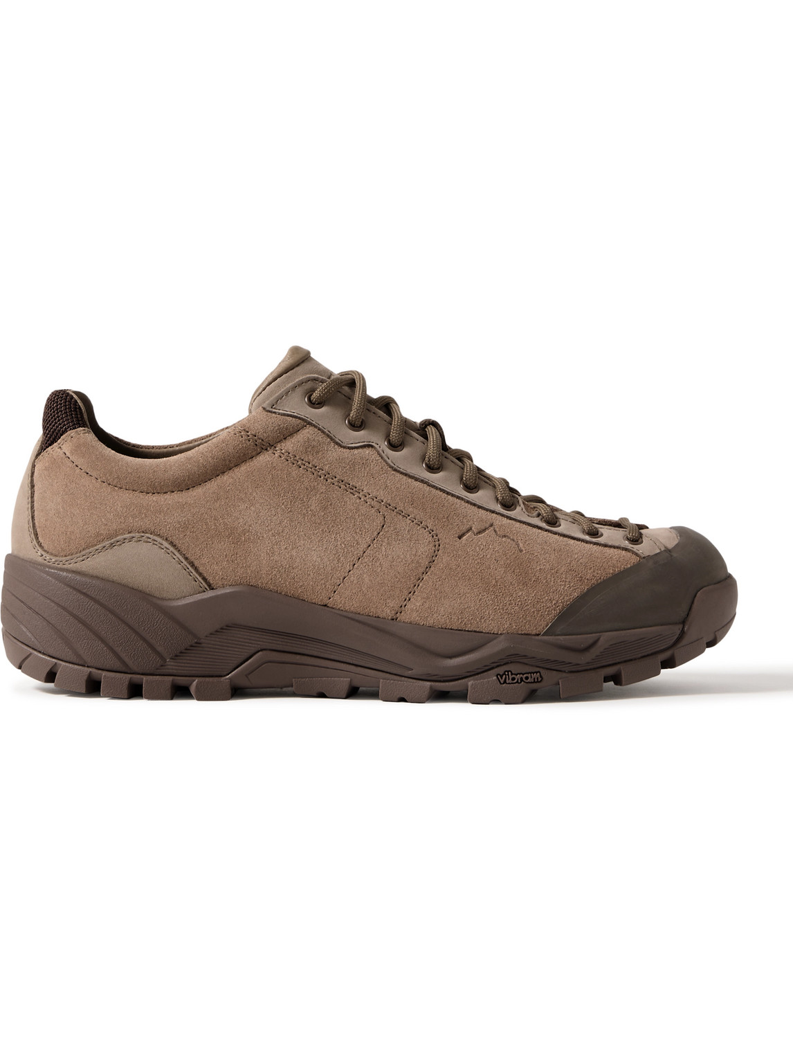Diemme Movida Rubber-trimmed Suede Sneakers In Brown