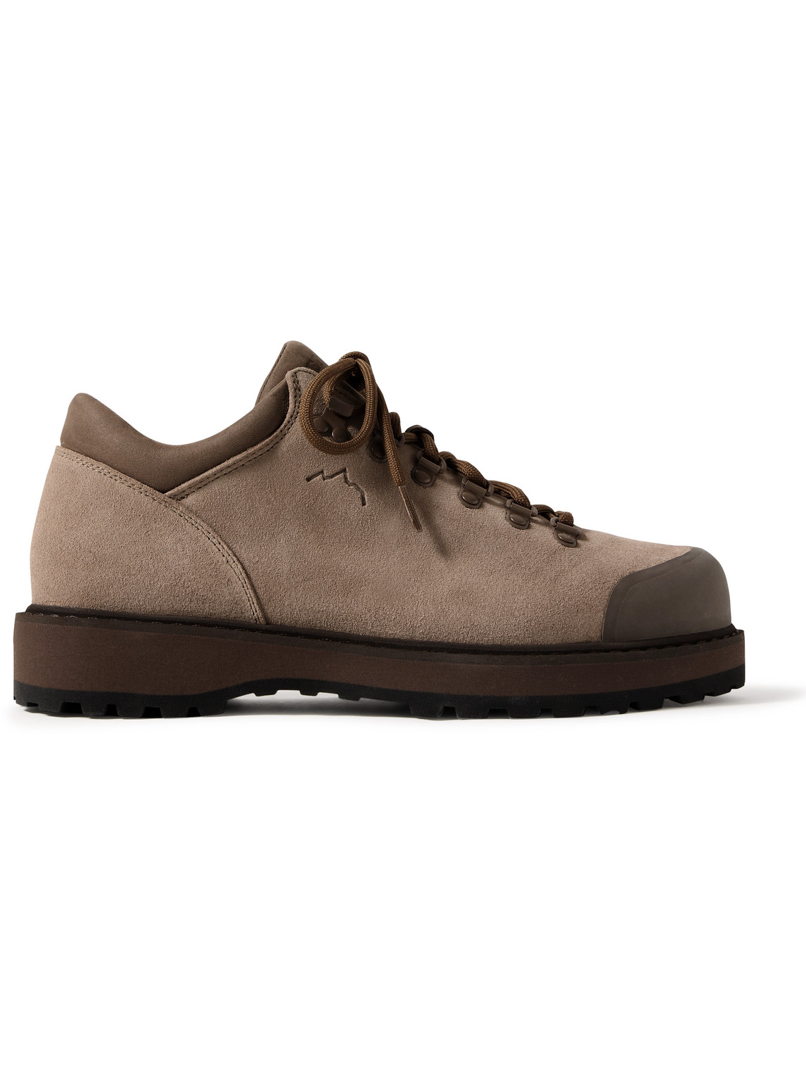 Diemme Cornaro Rubber-trimmed Suede Sneakers In Brown