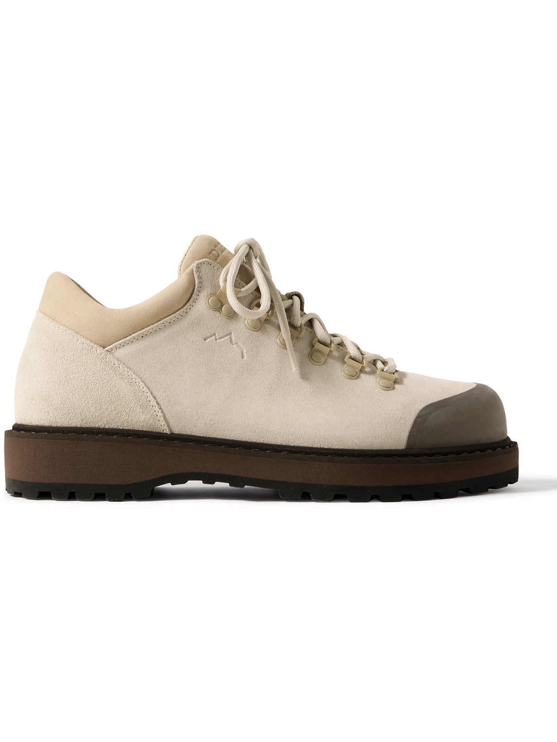 Diemme Cornaro Rubber-trimmed Suede Trainers In Neutrals