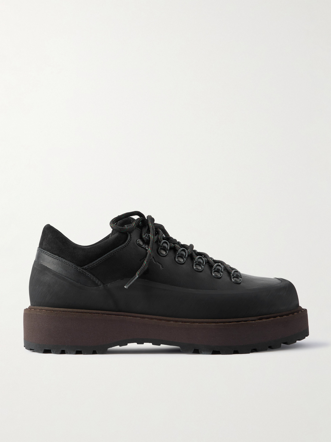 Cornaro Gomma Rubber and Suede-Trimmed Leather Sneakers
