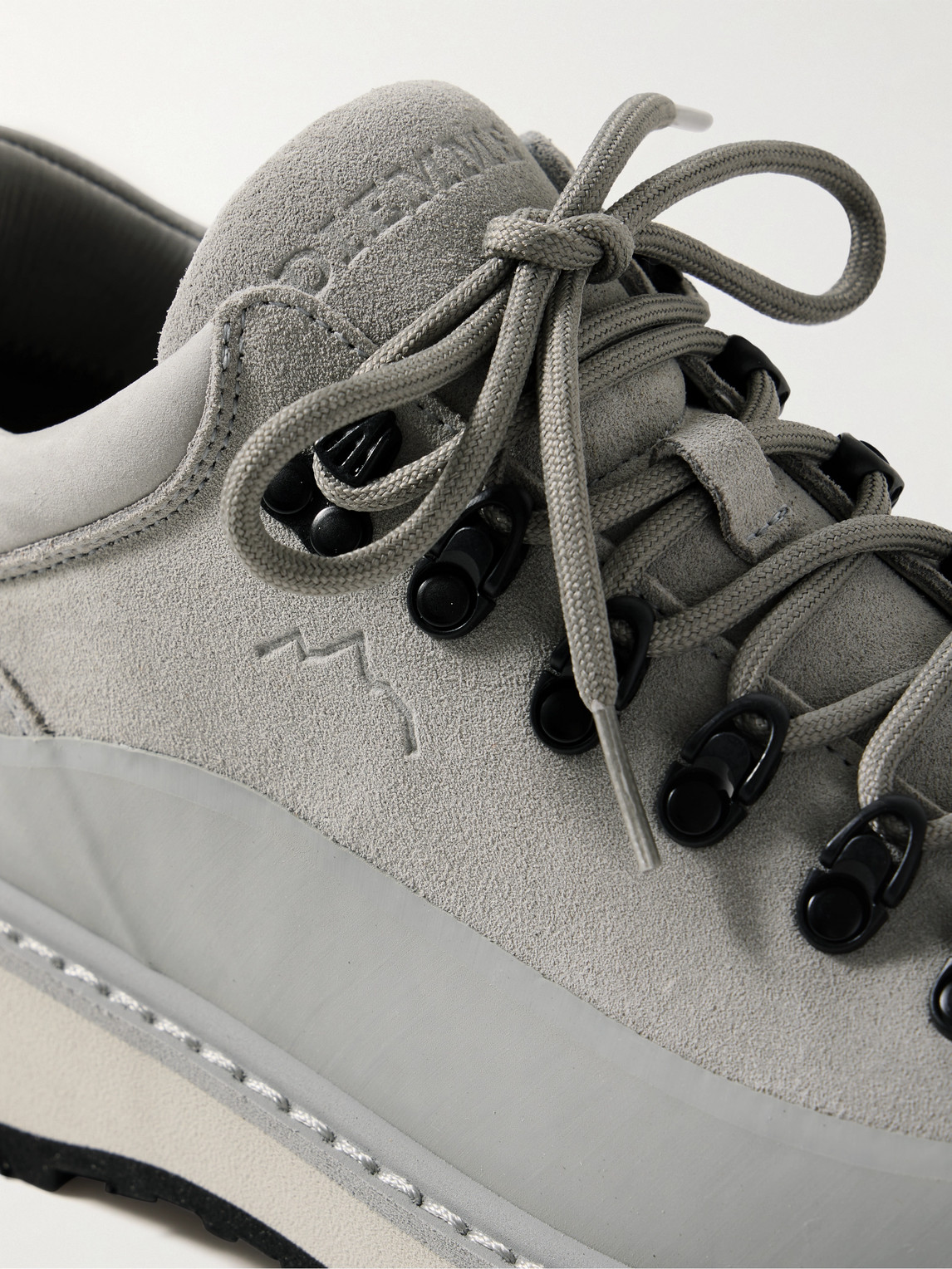 Diemme Cornaro Rubber And Nubuck-trimmed Suede Boots In Gray