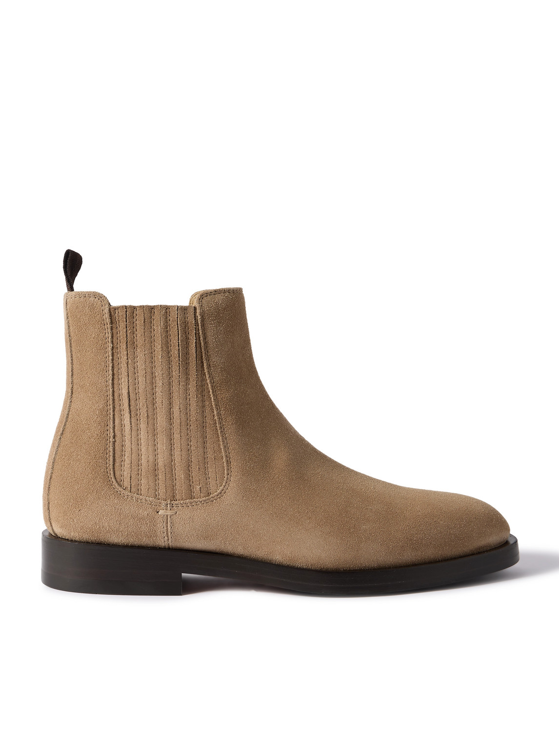 Brunello Cucinelli Suede Chelsea Boots In Neutrals