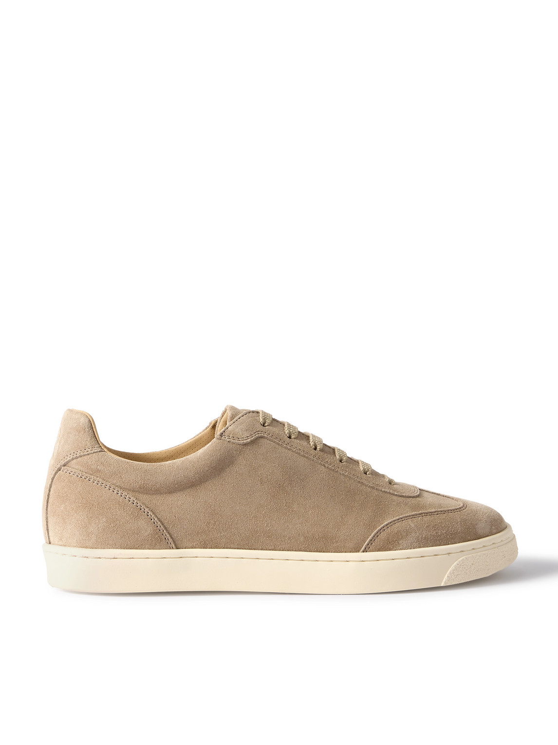 Brunello Cucinelli Coda Di Rondine Suede Trainers In Neutrals