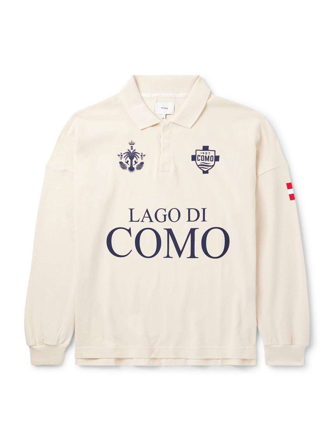 Como 1907 Oversized Printed Cotton-Piqué Polo Shirt