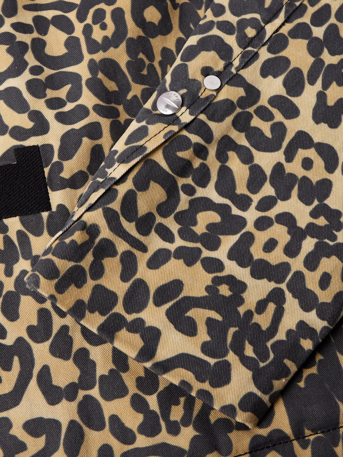 Rhude Logo-appliquéd Leopard-print Cotton-twill Bomber Jacket In Gold