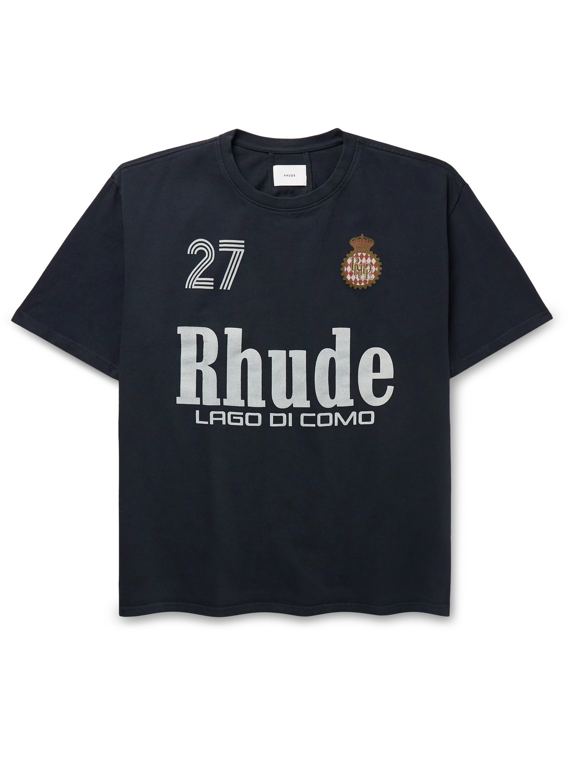 Racing Crest Logo-Print Cotton-Jersey T-Shirt