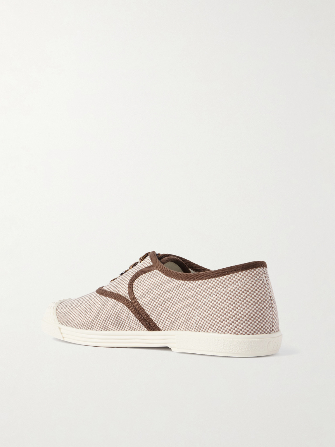 Valentino Bay By Bay Webbing-trimmed Checked Canvas Sneakers In Unknown