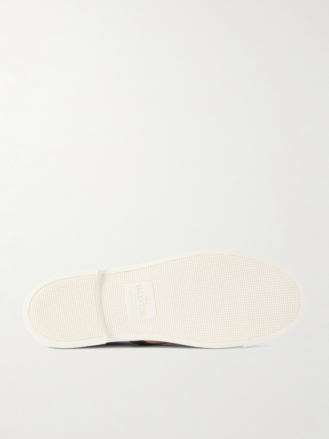 Valentino Bay By Bay Webbing-trimmed Checked Canvas Sneakers In Unknown